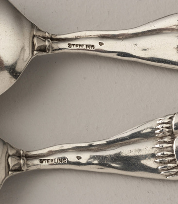 Full Figural Indian Sterling Silver Souvenir Spoons (Pair) - Mudlavia, Kramer